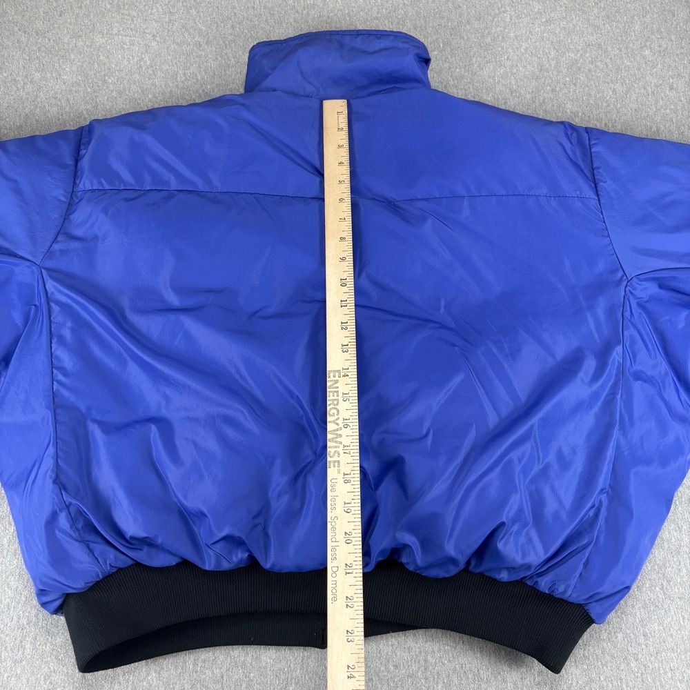 VNTG Columbia Duck Down Puffer Jacket Mens XL Blue Red Reversible Duck Down Coat - Picture 5 of 16